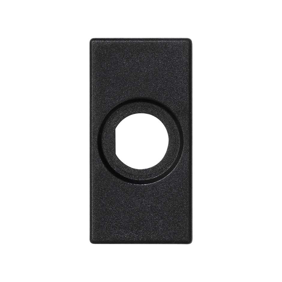 Trim plate for 1 S-Video connector for 1 element black Simon K45