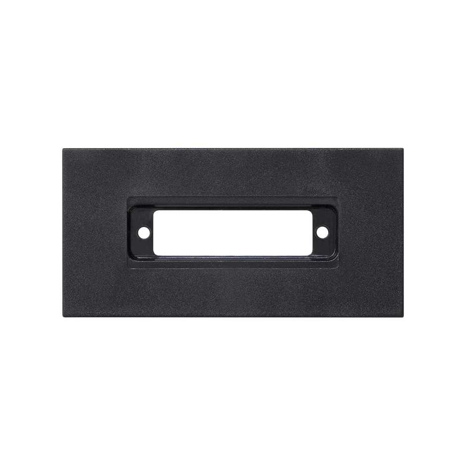 Trim plate for 1 SUB-D25 connector (parallel port) for 2 elements black Simon K45