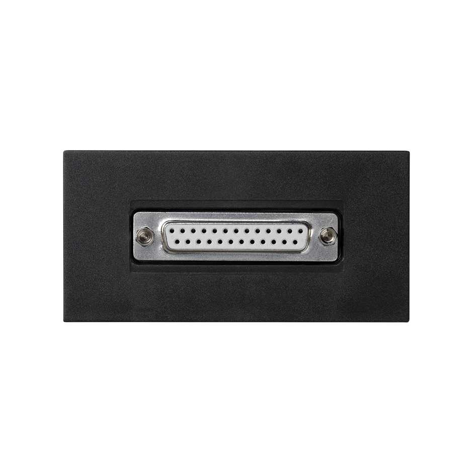SUB-D25 connector (parallel port) female with trim plate black Simon K45