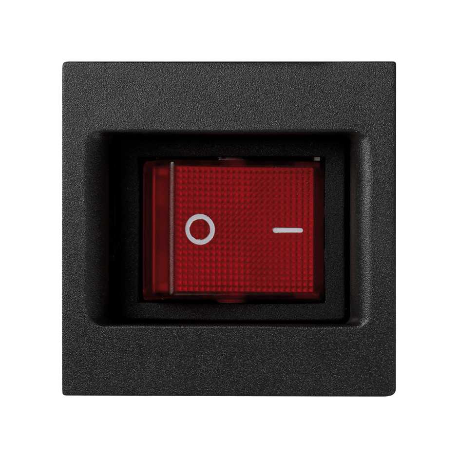 Interrupteur bipolaire 16AX 250V ~ avec système de connexion par soudure et plaque graphite Simon K45