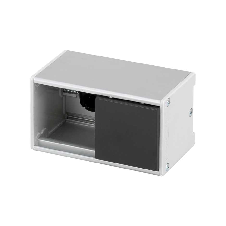 Aluminium bracket Ofiblock Line for 1-element with 2 access points for rear wiring graphite Simon K45
