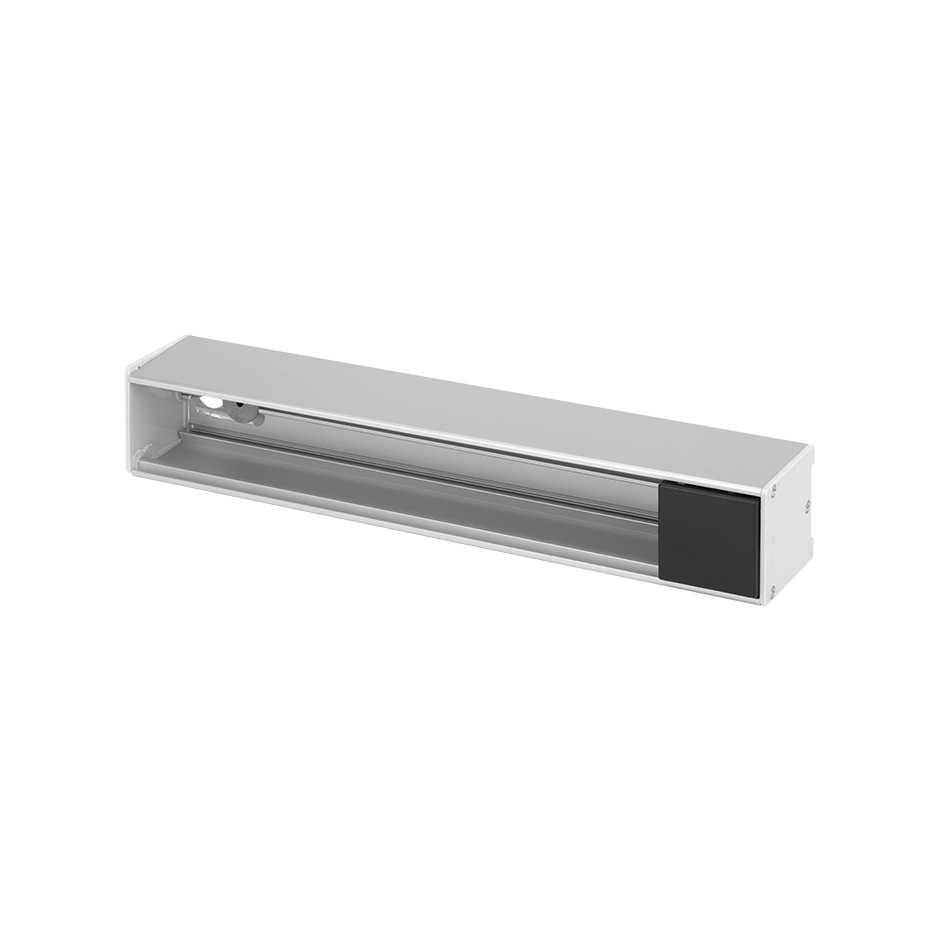 Perfil de aluminio Ofiblock Line de 6 elementos con 4 accesos para cableado trasero grafito Simon K45
