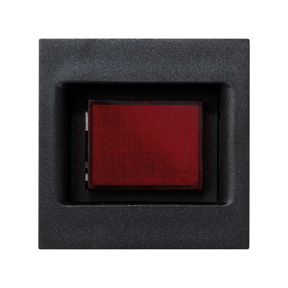 Trim plate with voltage indicator for 1 element black Simon K45
