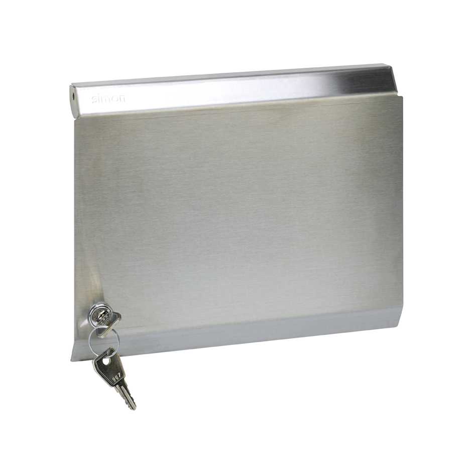 Metal cover for metal surface mount or flush mount wall frame for 6 elements stainless steel Simon K45