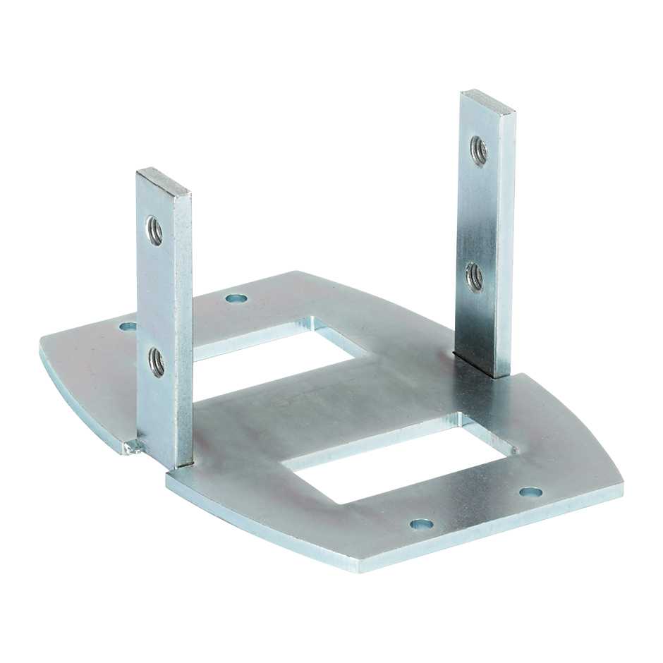 Floor attachment base for oval mini columns with 2 sides stainless steel Simon K45