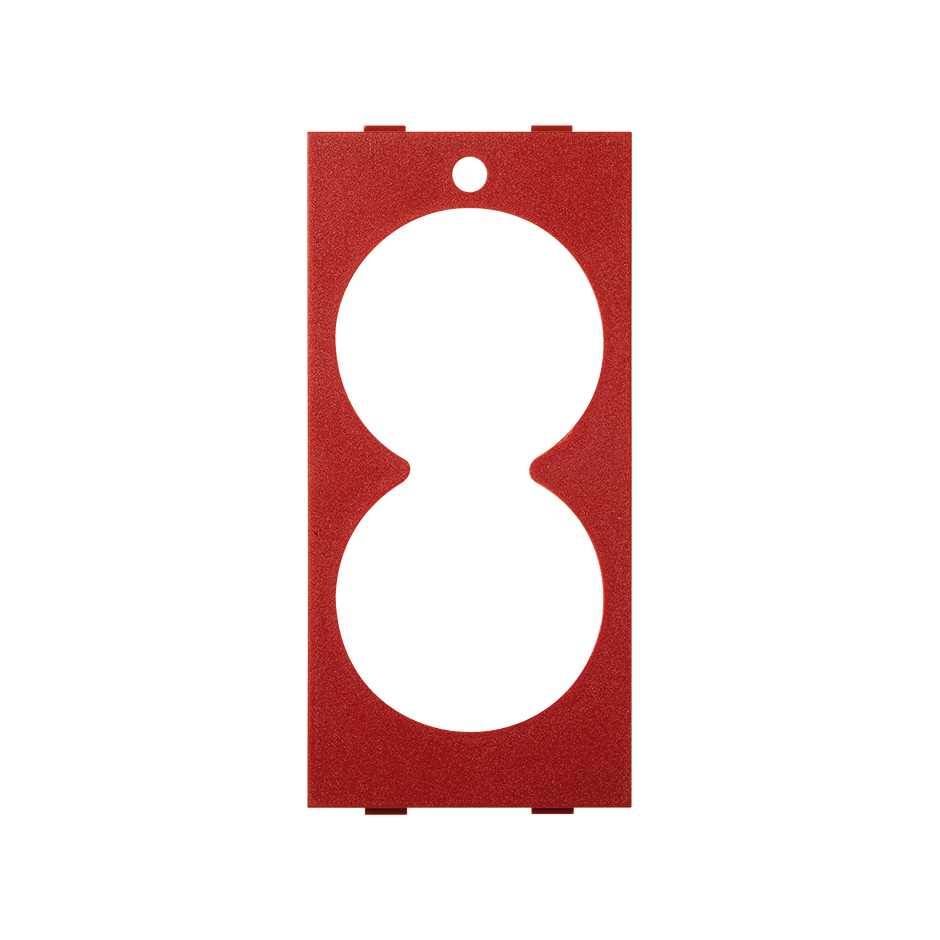 Couvercle pour le mécanisme de la prise double avec emplacement pour indicateur lumineux rouge Simon Cima