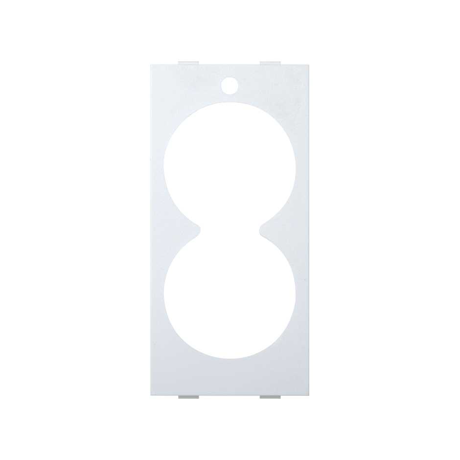 Cover for the mechanism of the double socket base with housing for light indicator white Simon Cima