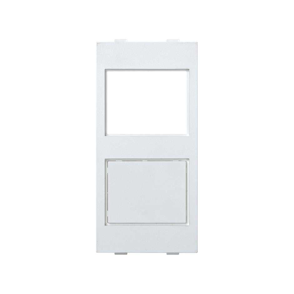 Straight plate for information sockets without shutters for 1, 2 or 3 RJ45 ports Siemon® CT series with 1 double socket white Simon Cima