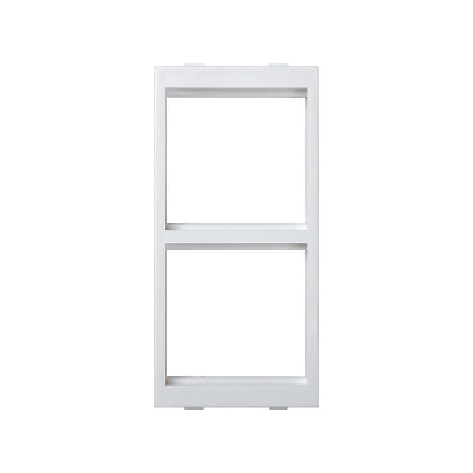Adapter plate for 2 mechanisms Simon K45 with vertical clipping of 1 double element white Simon Cima