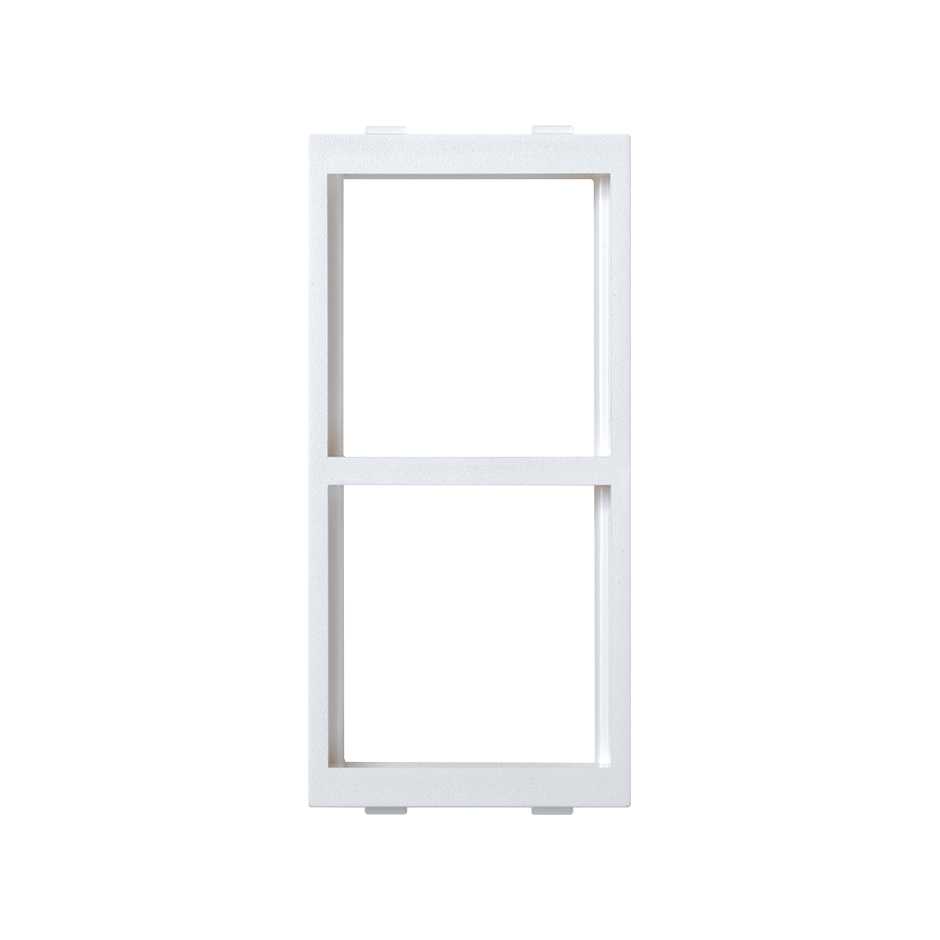 Plaque adaptatrice pour 2 mécanismes Simon K45 avec clipping horizontal de 1 élément double blanc Simon Cima