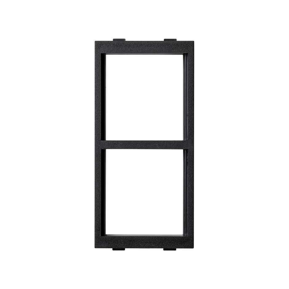 Plaque adaptatrice pour 2 mécanismes Simon K45 avec clip horizontal de 1 élément double graphite Simon Cima