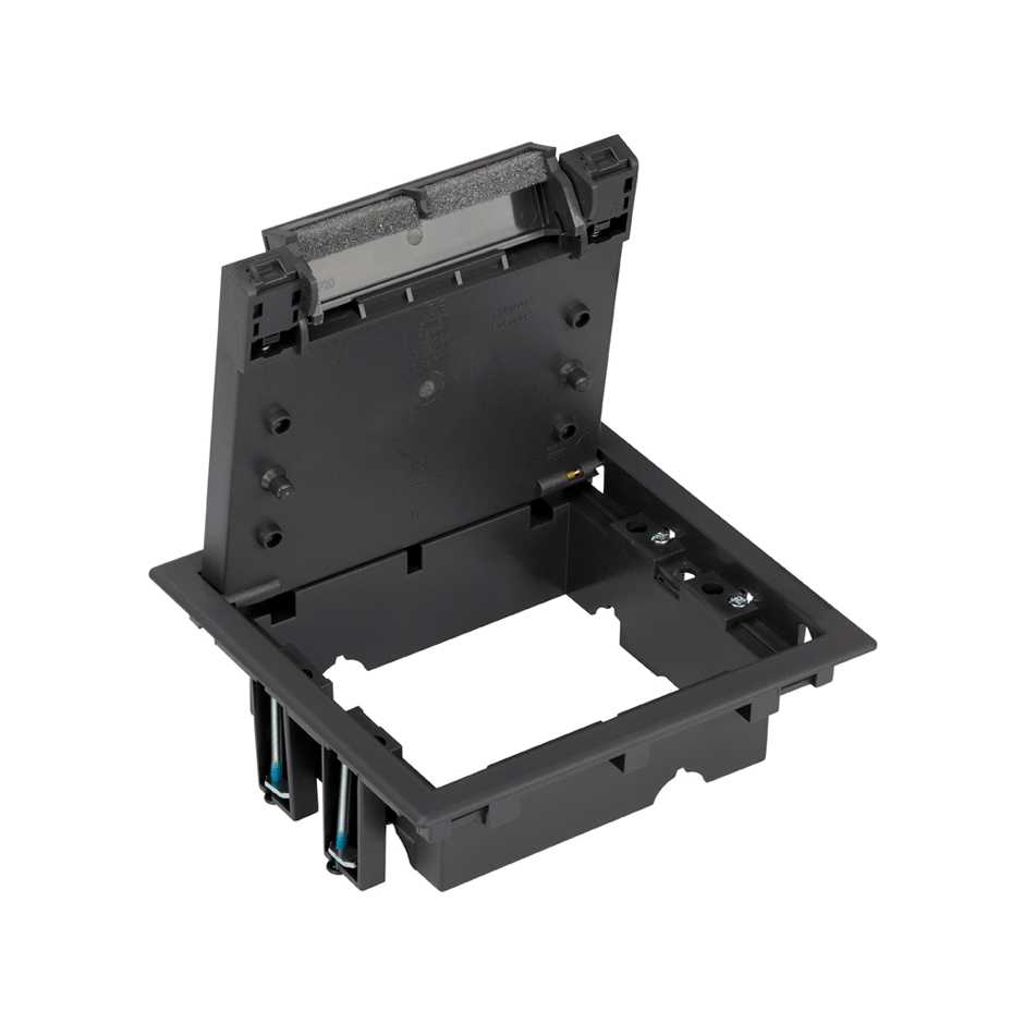Inspection cover for 2 double elements for installation on pavement or technical floor in graphite Simon Cima