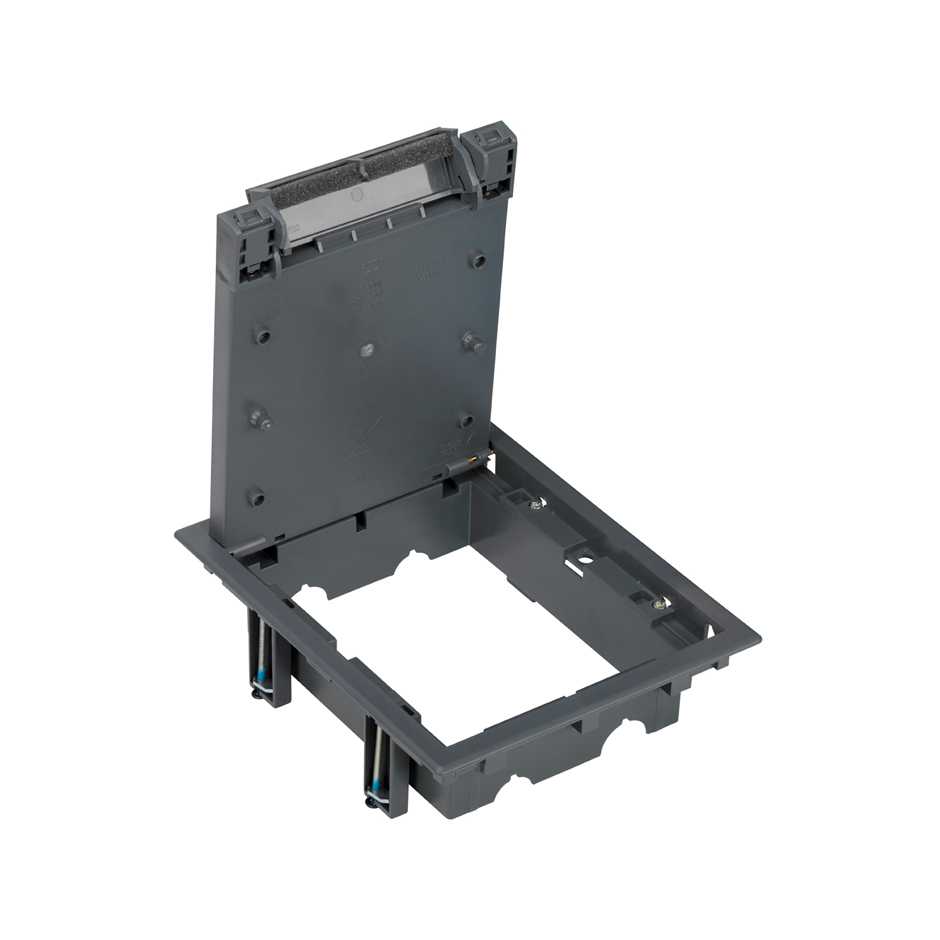 Inspection cover for 3 double modules for installation on pavement or technical floor in gray Simon Cima