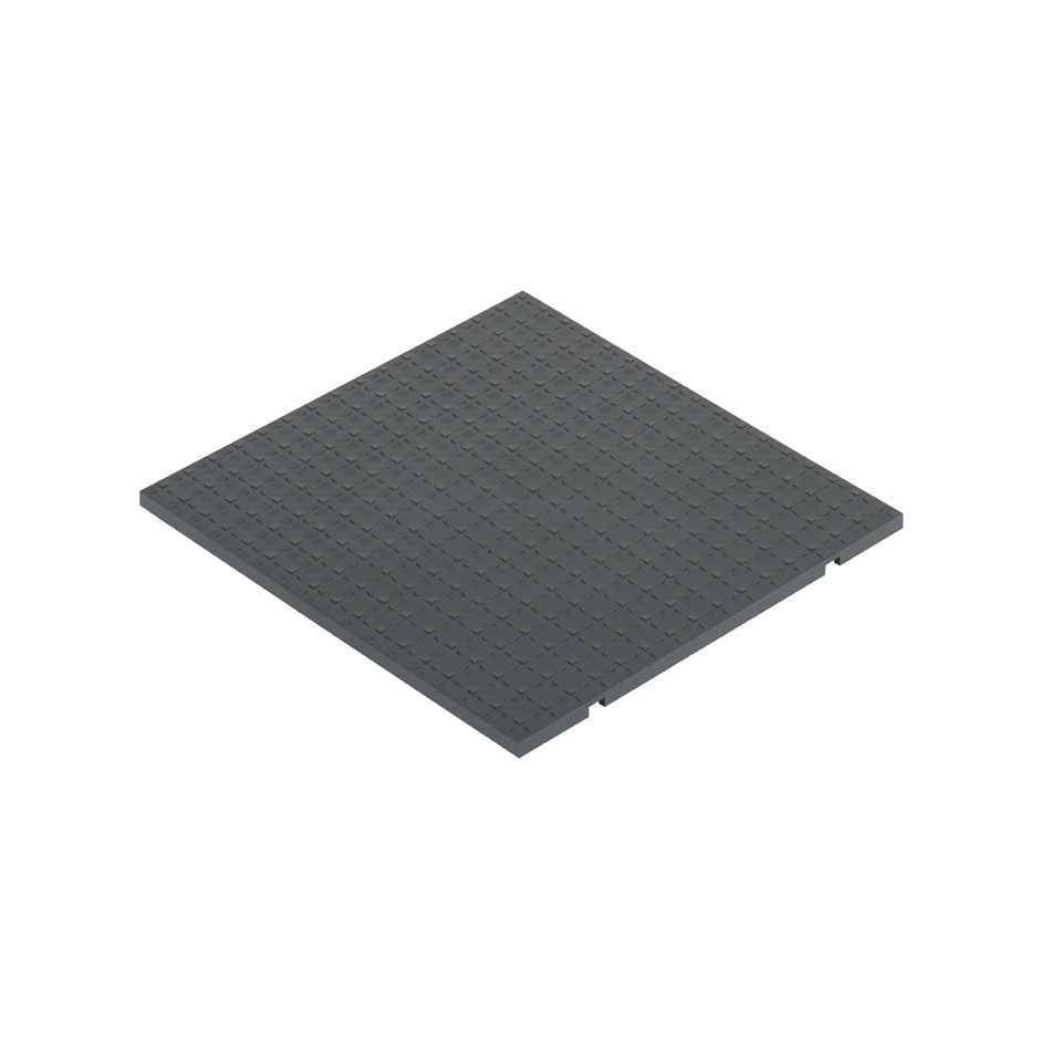 Couvercle décoratif de nivellement pour boîte de sol réglable ou couvercle de visite 3 éléments doubles gris Simon Cima