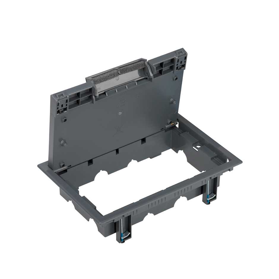 Couvercle de registre 4 éléments doubles pour installation sur sol de pavage ou sol technique gris Simon Cima