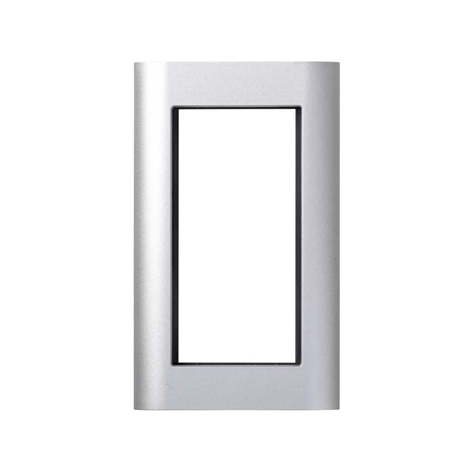 Frame and trim plate of 1 double element for mini columns and columns aluminum Simon Cima