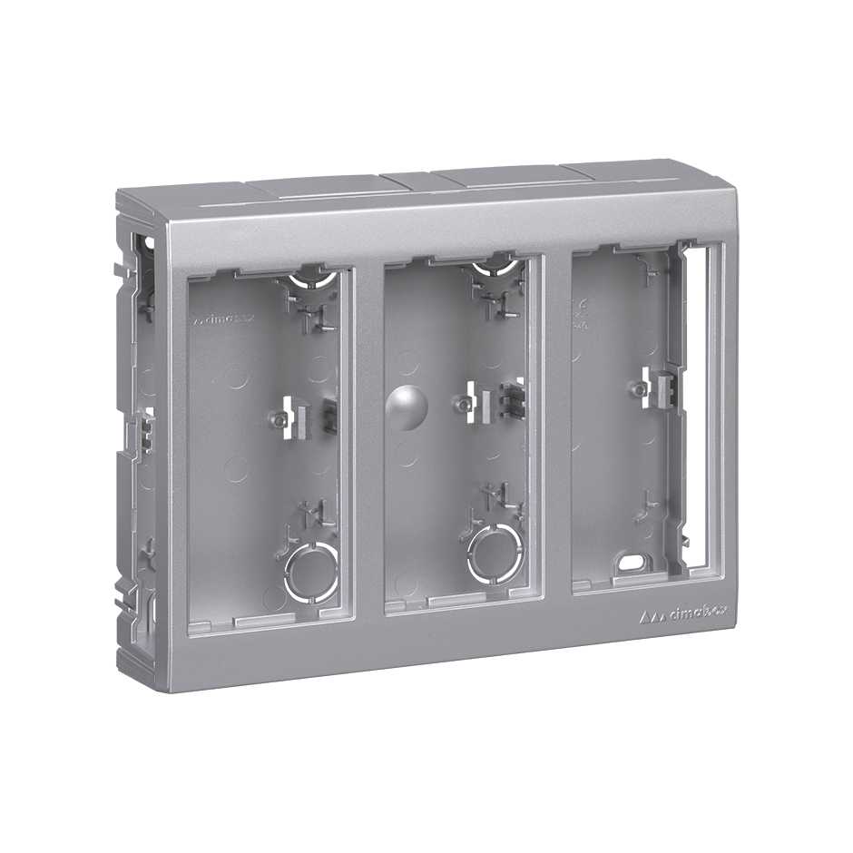 Boîte en saillie personnalisé Cima Pro de 3 éléments doubles en aluminium Simon Cima