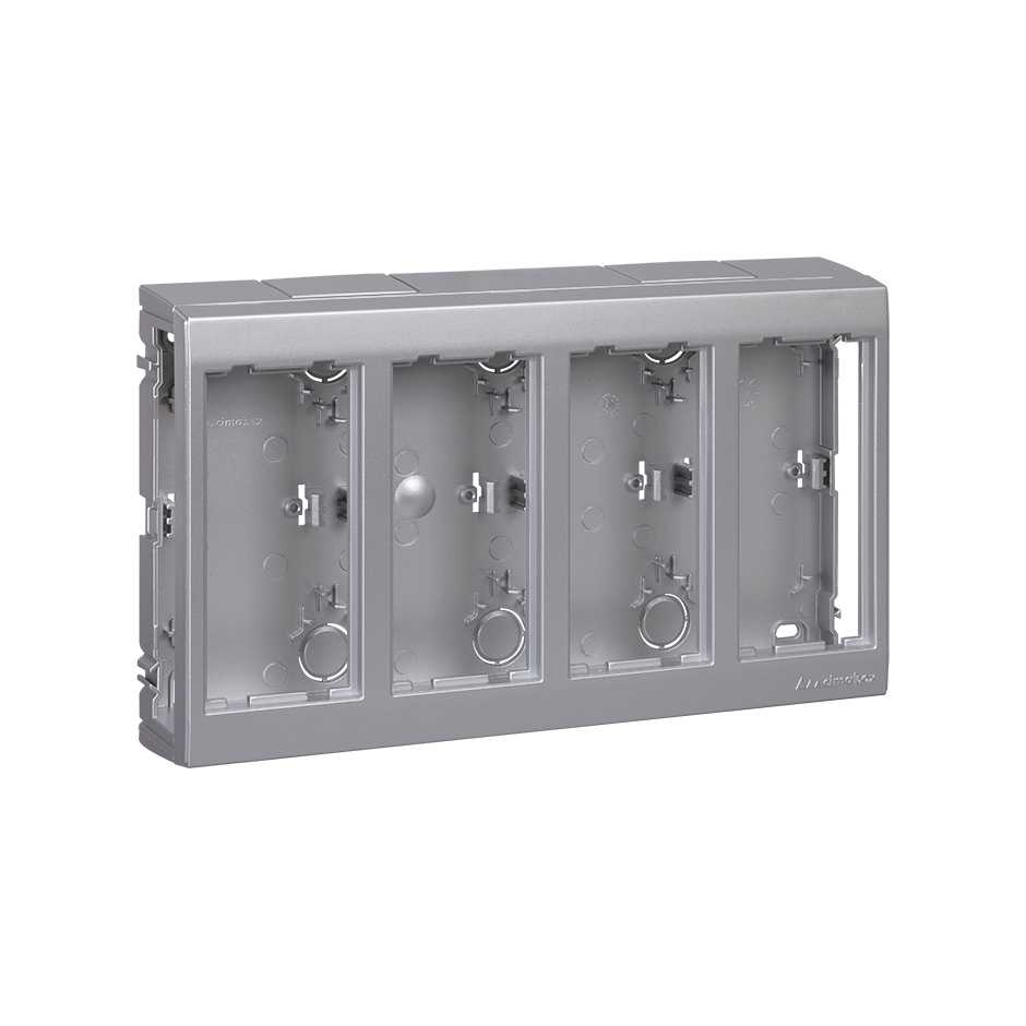 Customized surface wall box Cima Pro of 4 double elements aluminum Simon Cima Pro