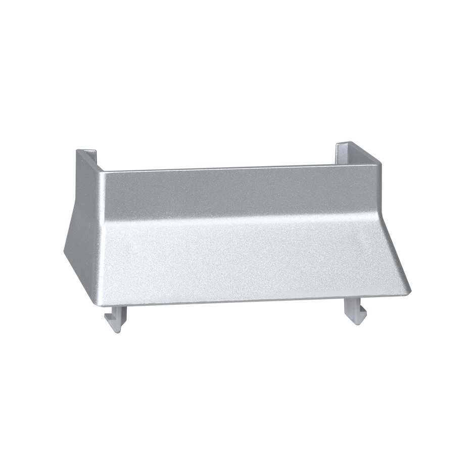 Surface box adapter for 20 x 50 mm mini trunking entry aluminum Simon Cima