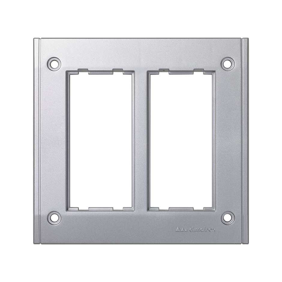 Frame for flush-mounted box Cima Pro of 2 double elements aluminum Simon Cima