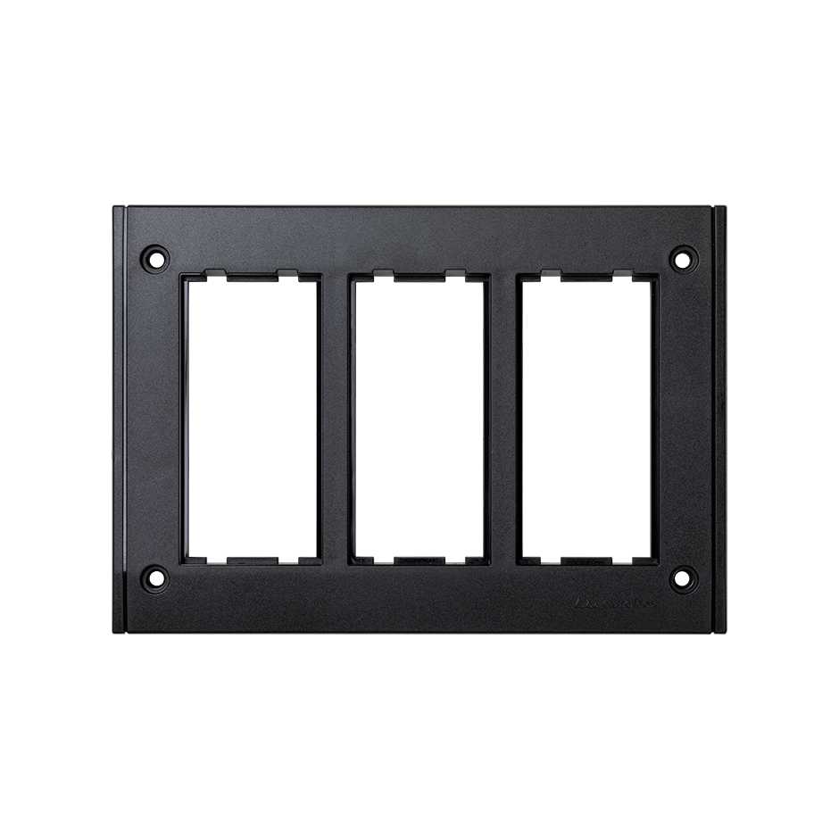 Frame for flush-mounted box Cima Pro of 3 double elements graphite Simon Cima