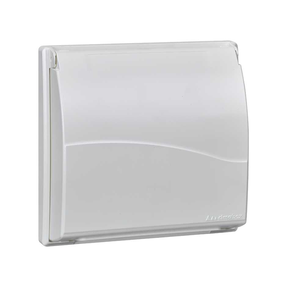 Frame with foldable cover for flush-mounted wall box Cima Pro for 2 double elements white Simon Cima