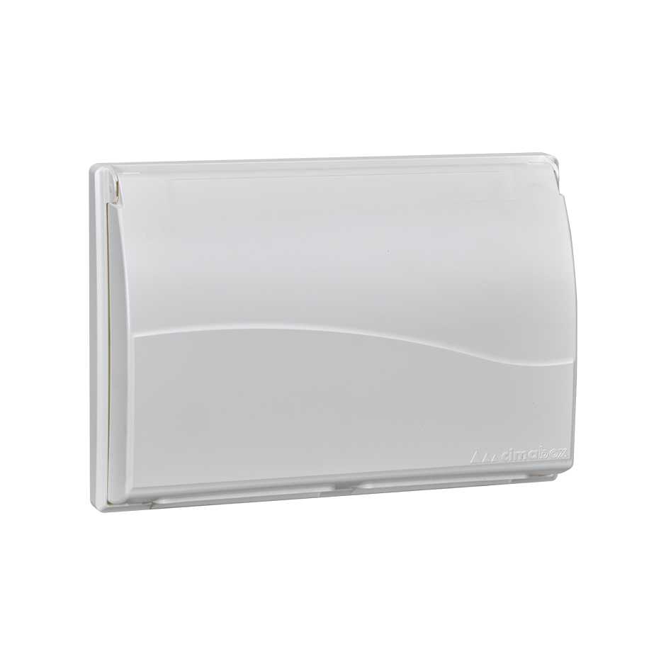 Frame with foldable cover for flush-mounted wall box Cima Pro for 3 double elements white Simon Cima