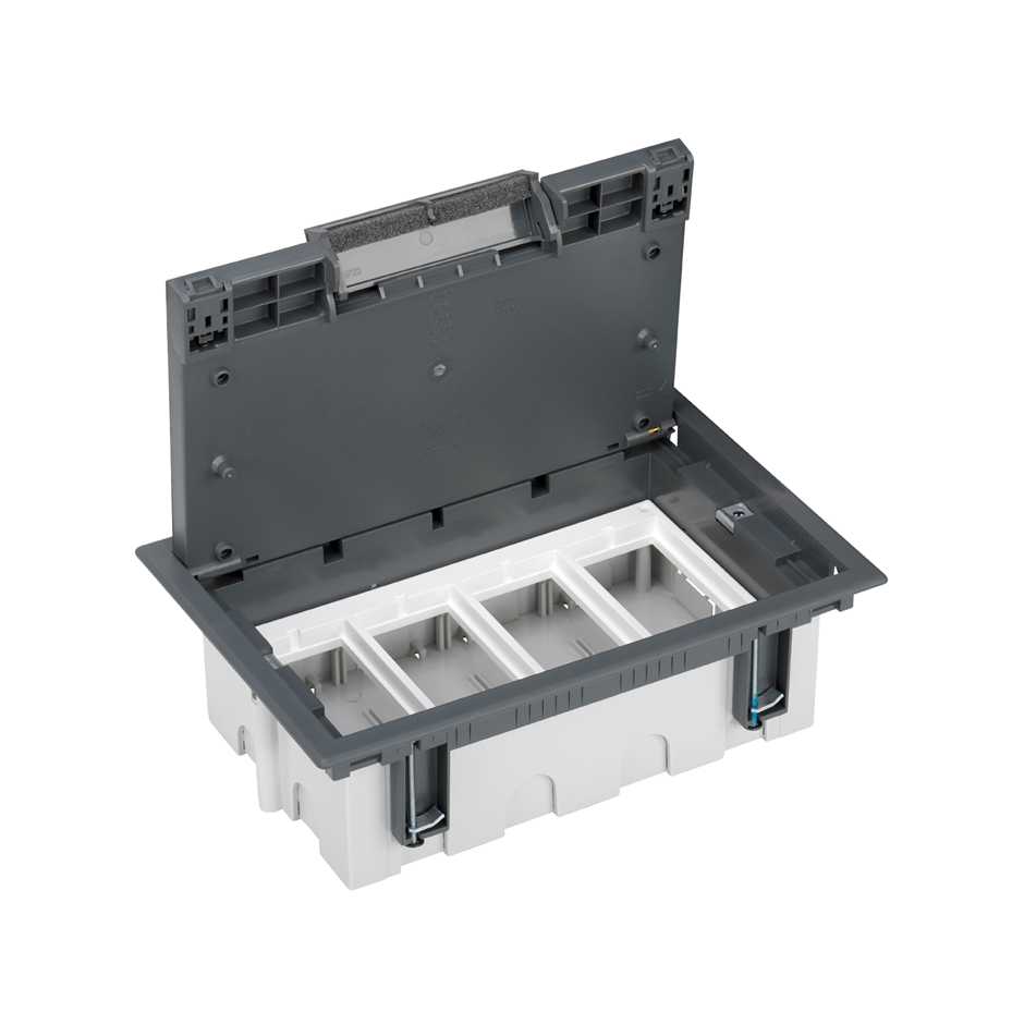 Adjustable depth drawer for 4 S-modules to be installed in concrete gray Simon CIMA