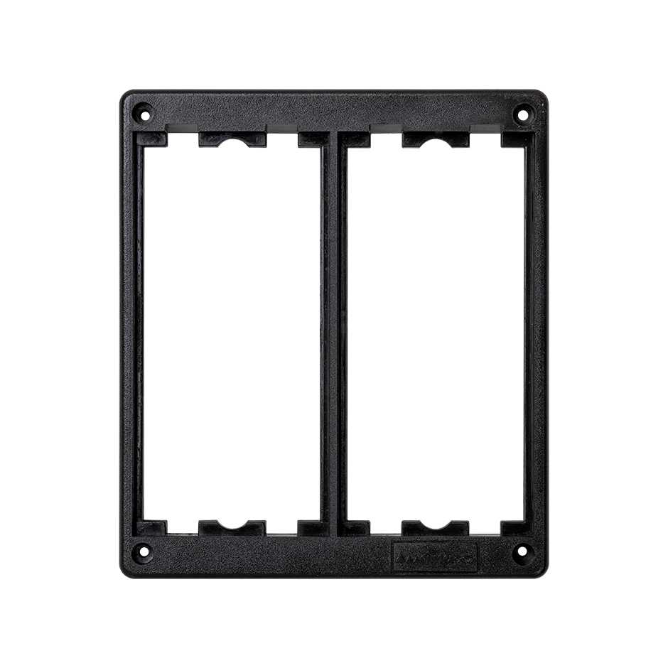 Installation frame for flush-mounted assembly block CIMA Classic with 2 double positions graphite color Simon CIMA