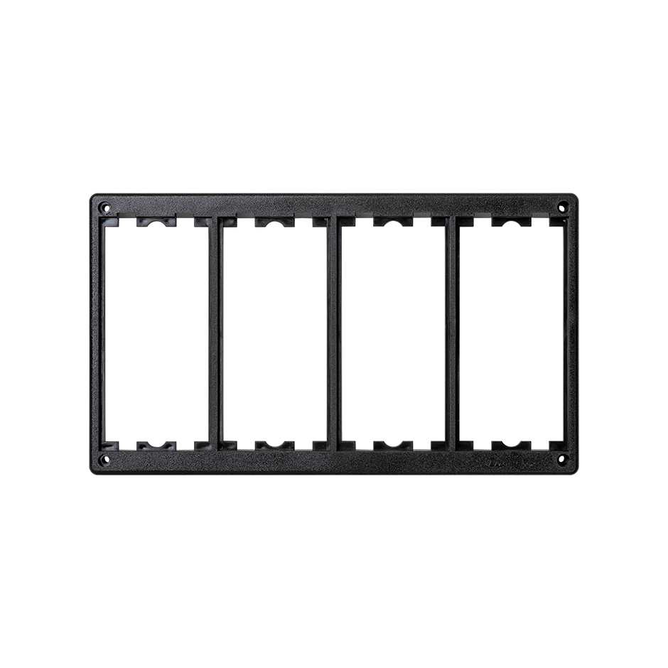 Installation frame for flush-mounted assembly block CIMA Classic for 4 double positions gray Simon CIMA
