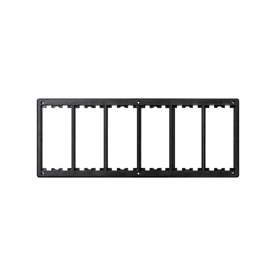 Frame for mechanism holder with 6 double elements graphite Simon Cima
