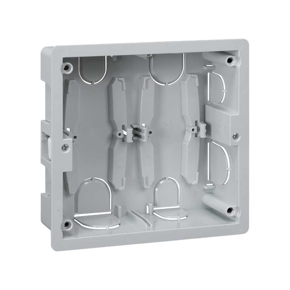 Flush-mounted housing Cima Pro of 2 double elements for flush-mounted wall frame Cima Pro of 2 double elements Simon Cima