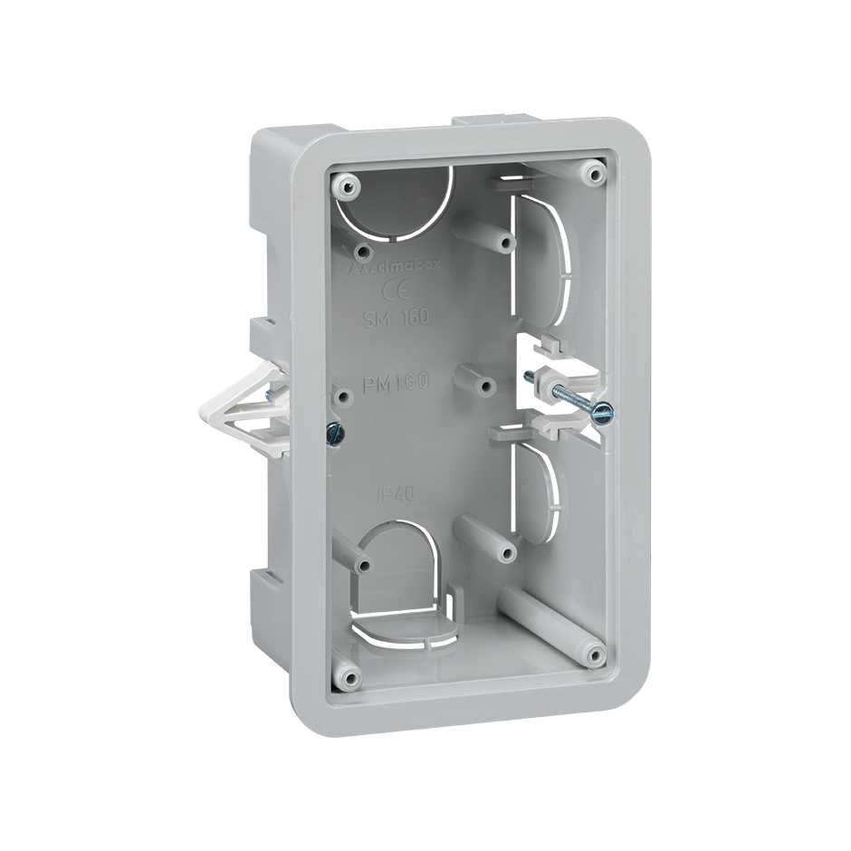 Flush-mounted housing Cima Classic 1 double module for wall with drywall Simon Cima