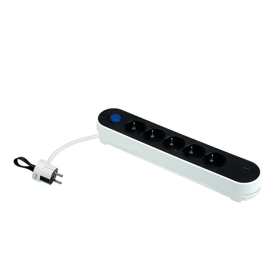 SIMON PLUG POWER STRIP 5 SOCKETS + 2 USB SIMON