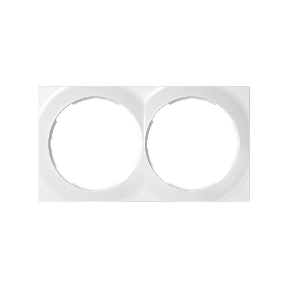 Frame square for 2 elements white Simon 88