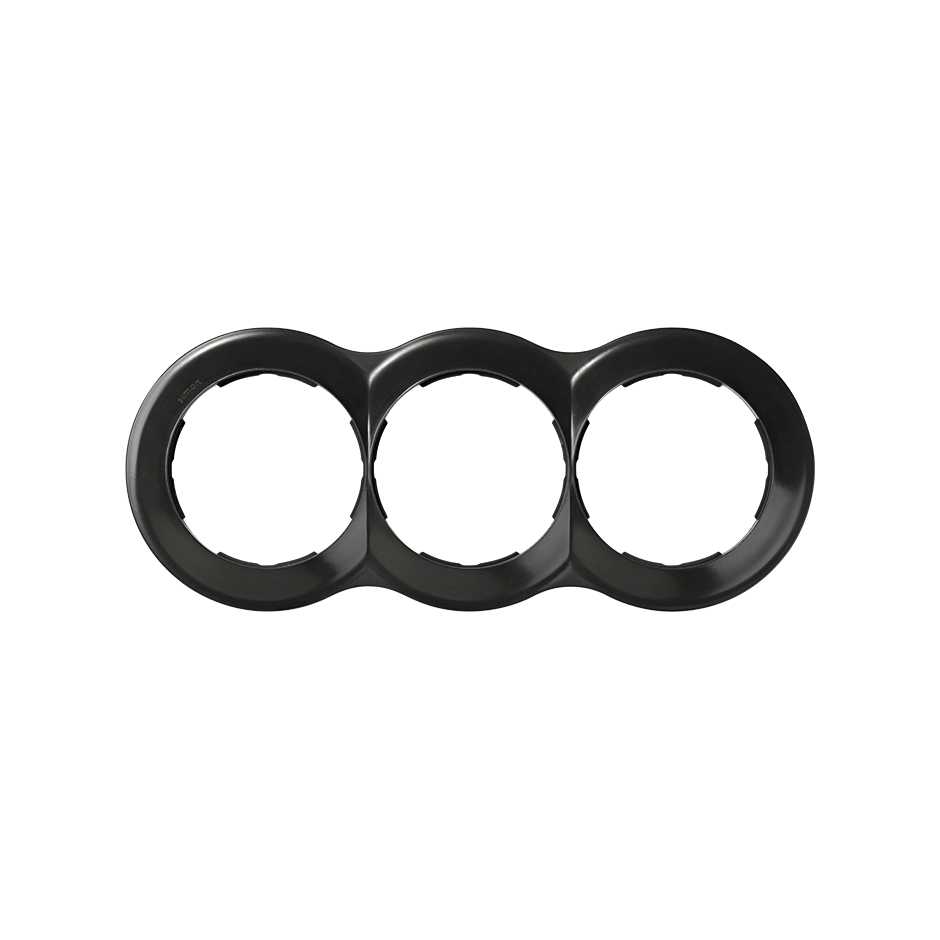 Frame round for 3 elements graphite Simon 88