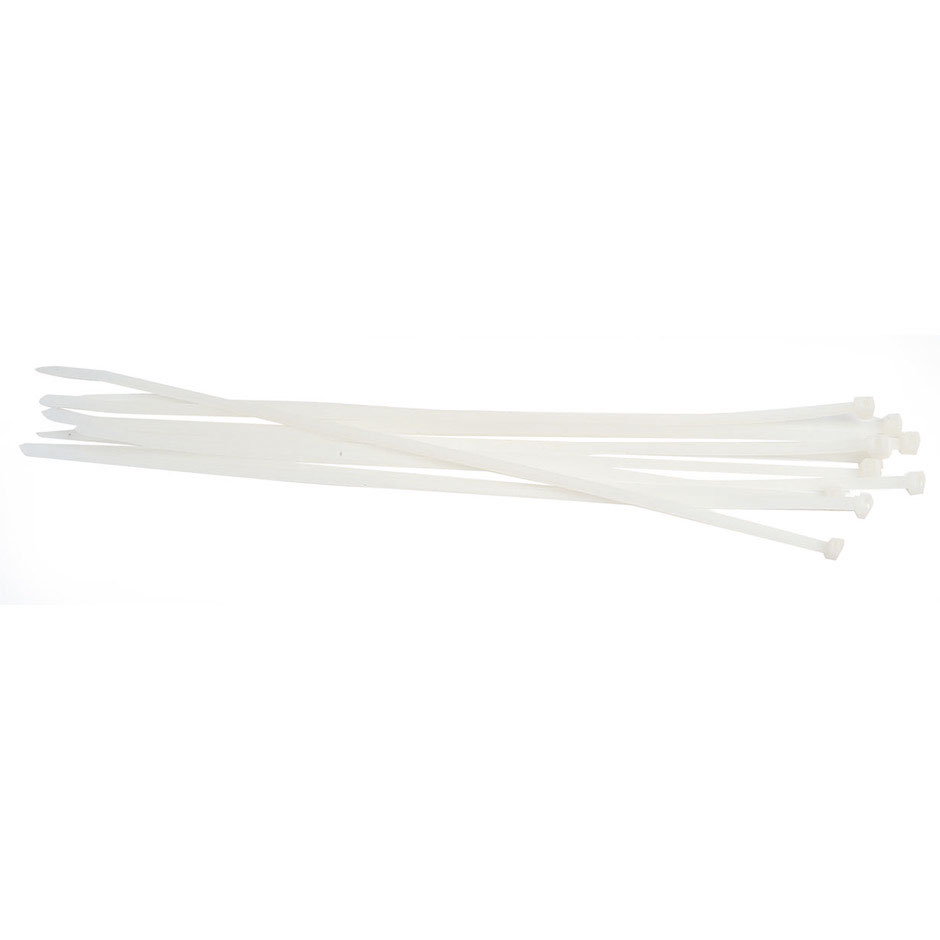 Flange de nylon de 4,8 x 300 mm, 20 unidades transparentes da 