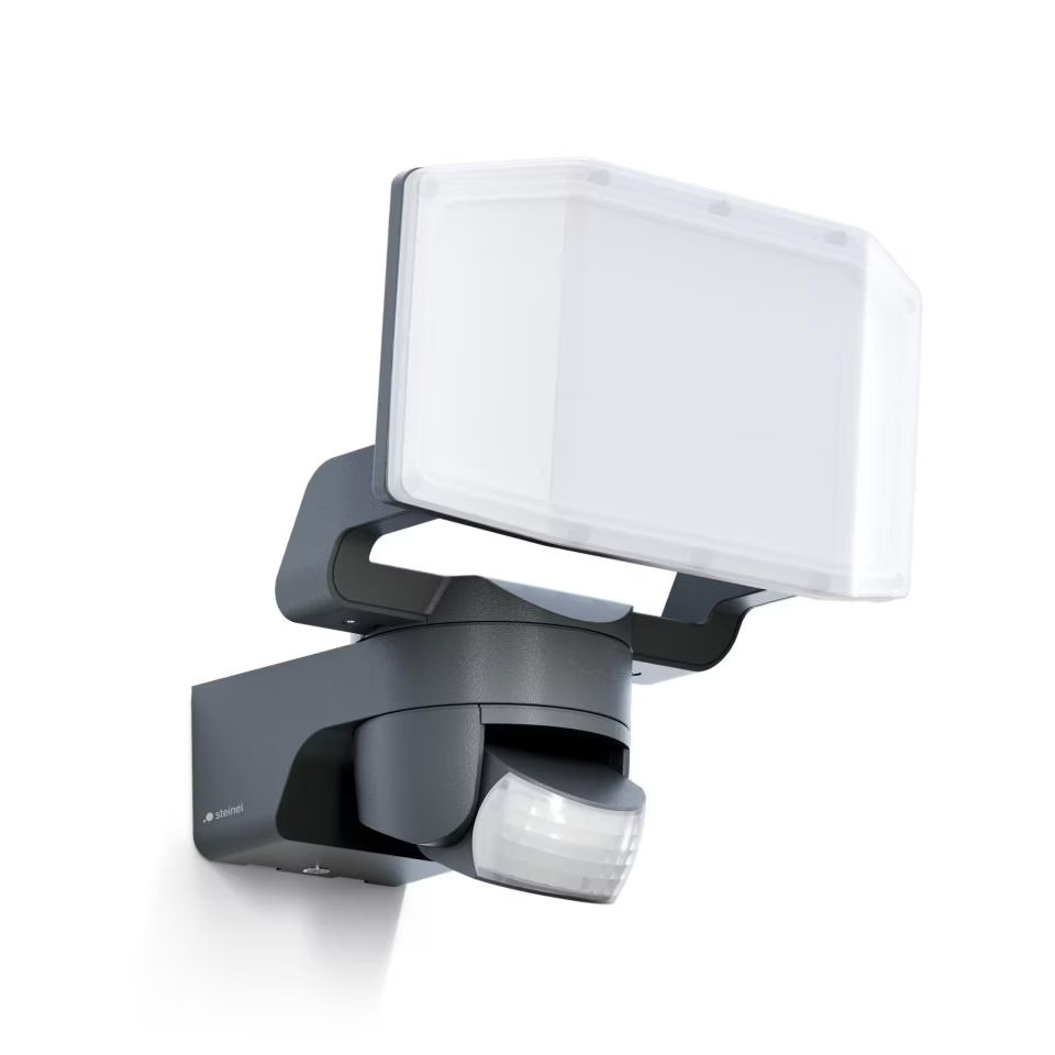 Proyector Protect 14,3W 3000K con detector 10m 180º PIR+LUX antracita IP54