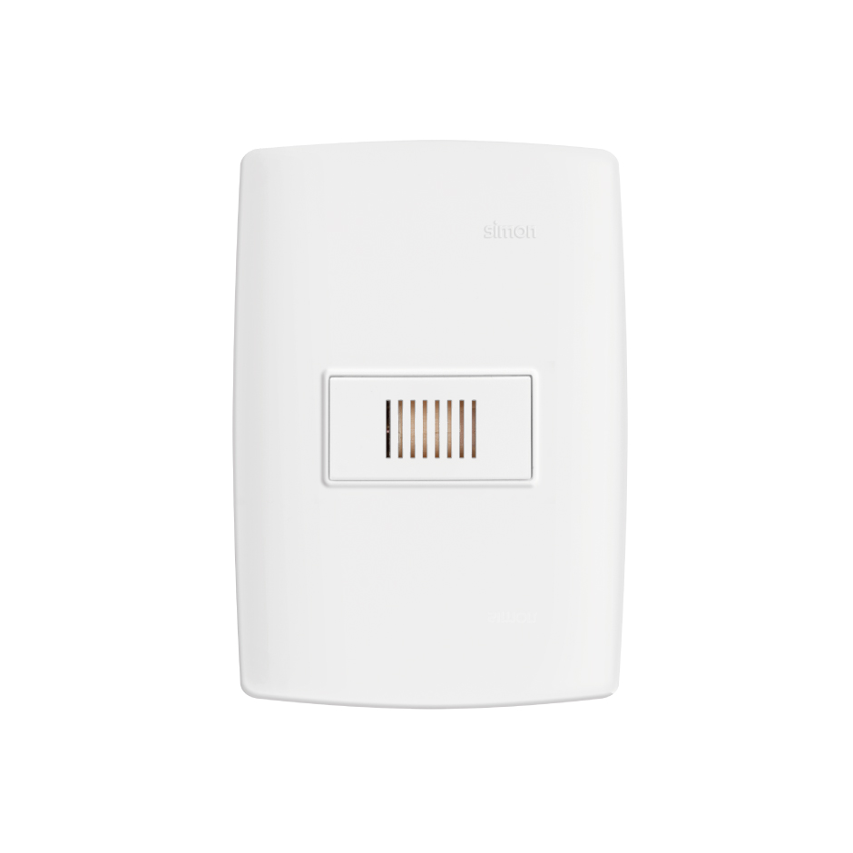Conjunto de 1 pulsador de campainha 1 placa de 1 posto 4x2 com suporte 10 A 250 V~ branco Simon 30