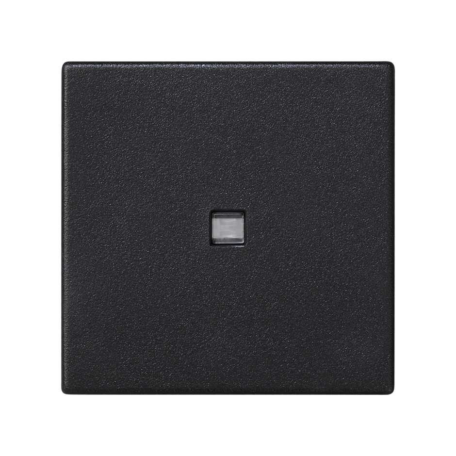 Rocker with viewer for push button switch with indicator light function for 1 element black Simon K45