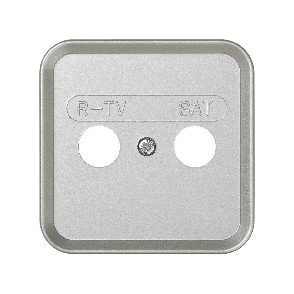 Plate for inductive R/TV/SAT sockets aluminium Simon 31