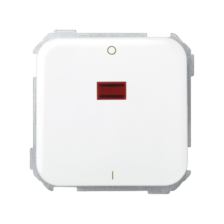 Interruptor bipolar 16 AX 250V~ con piloto incorporado y sistema de embornamiento a tornillo blanco Simon 31