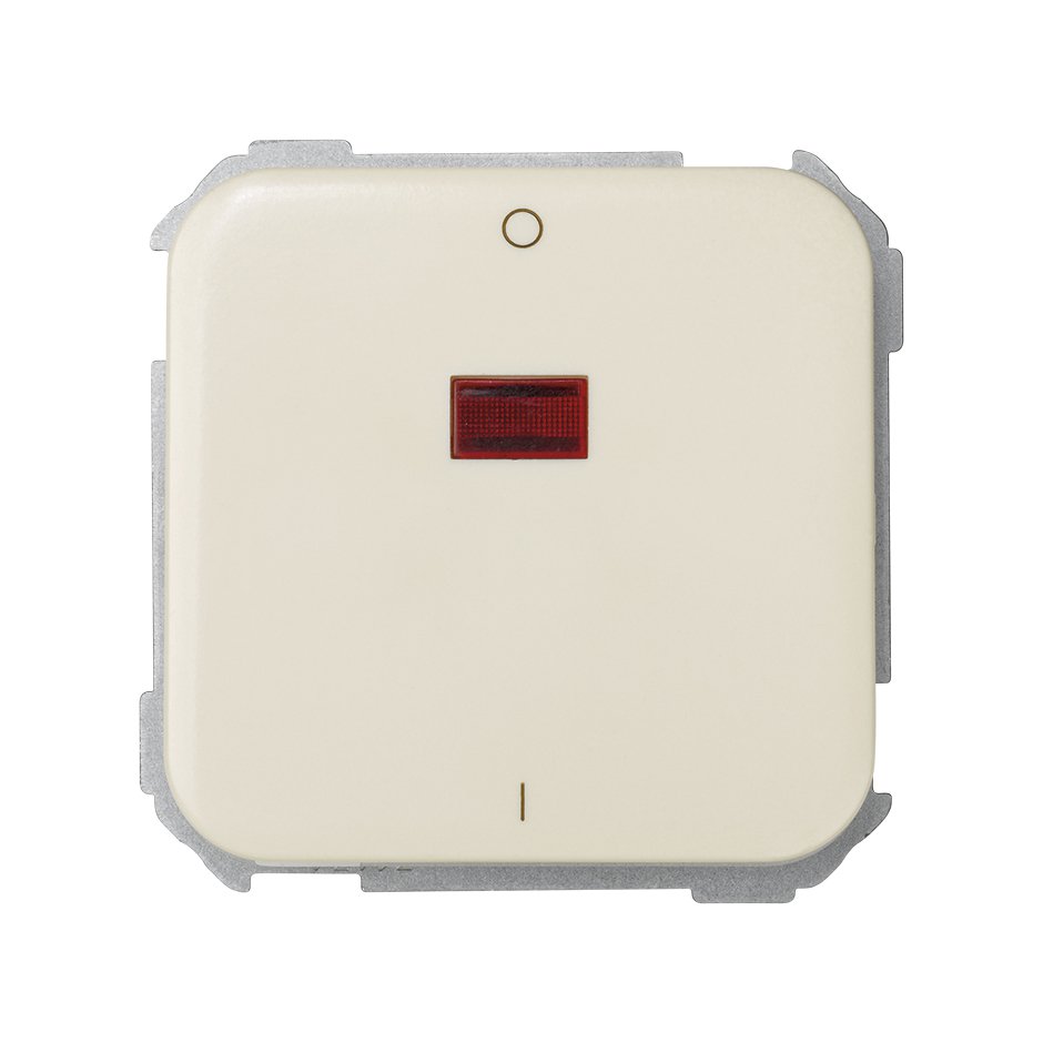 Interruptor bipolar 16 AX 250V~ con piloto incorporado y sistema de embornamiento a tornillo marfil Simon 31