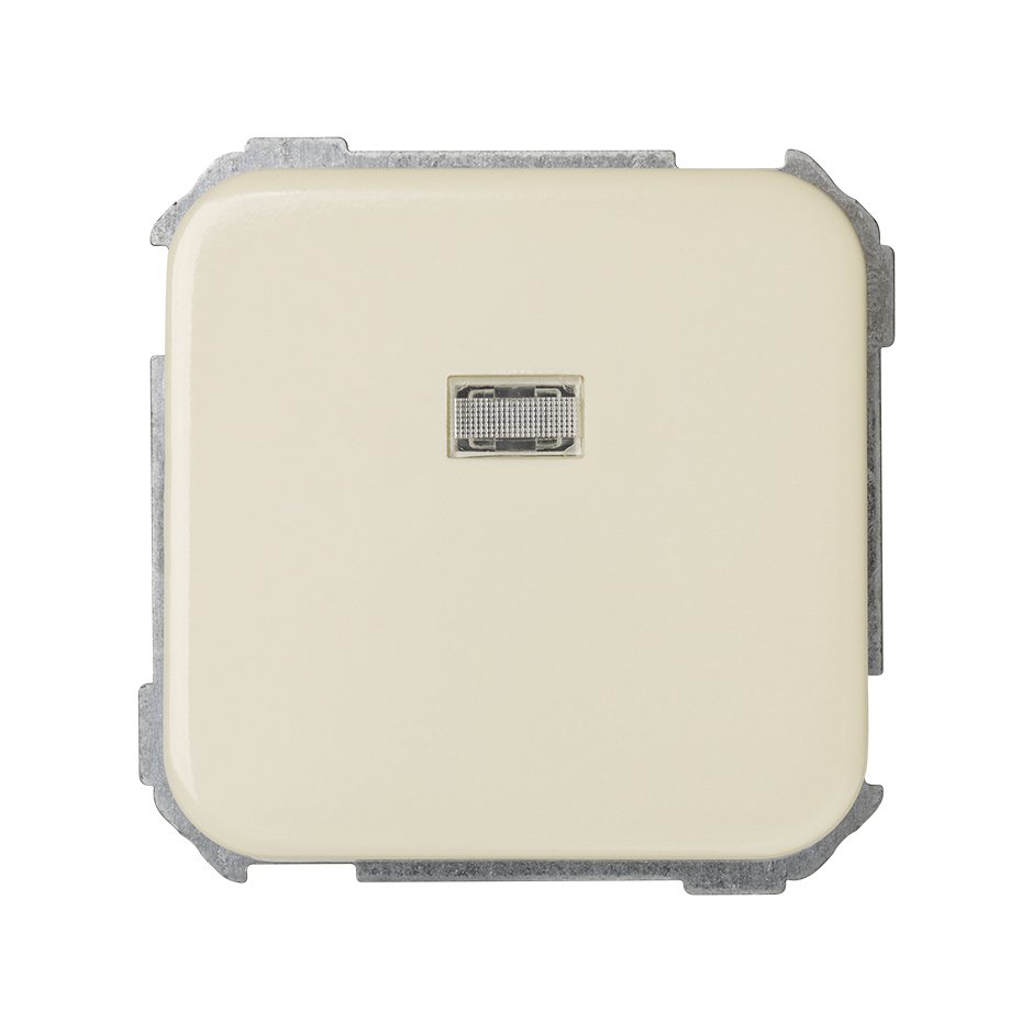 2-way switch 10AX 250V~ with built-in light and fast terminal connection system ivory Simon 31