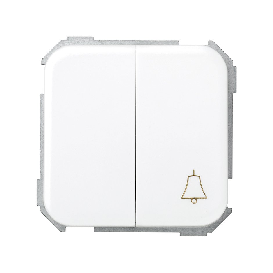 Set of 1 2-way switch 10AX 250V~ and 1 push button 10A 250V~ with fast terminal connection system white Simon 31