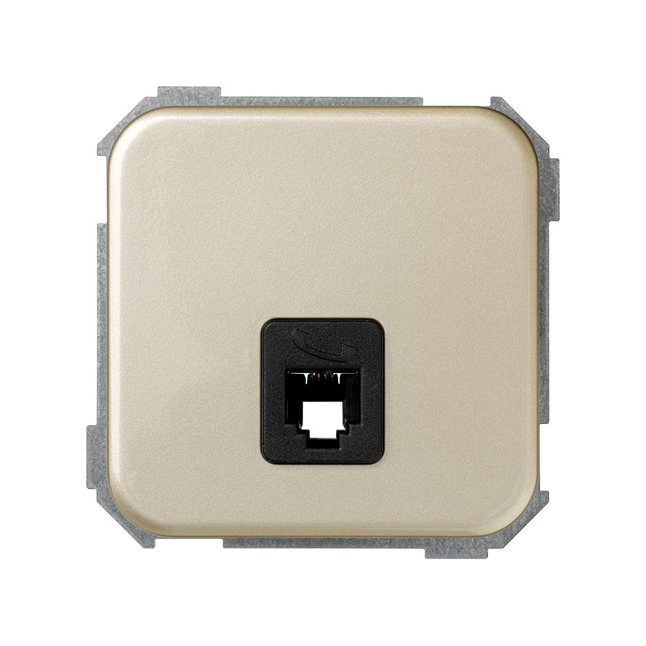 Telephone socket with 4 pins RJ11 champagne Simon 31