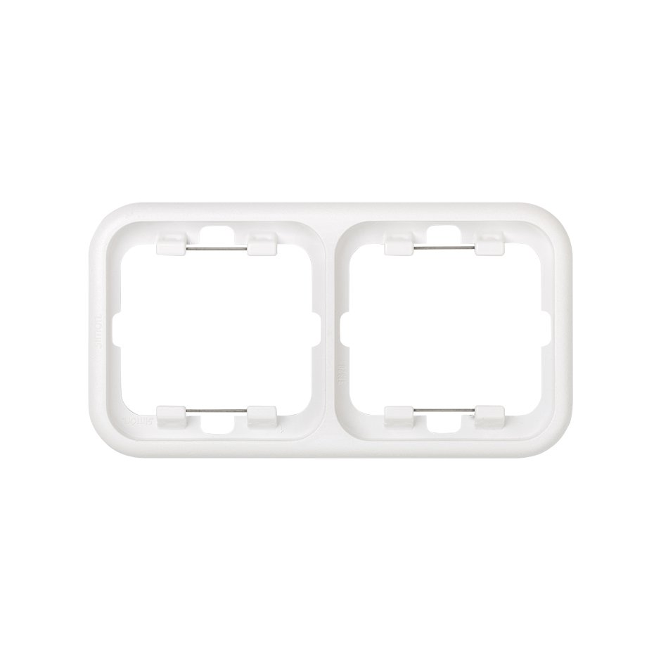 Thermoplastic frame for 2 elements white Simon 31