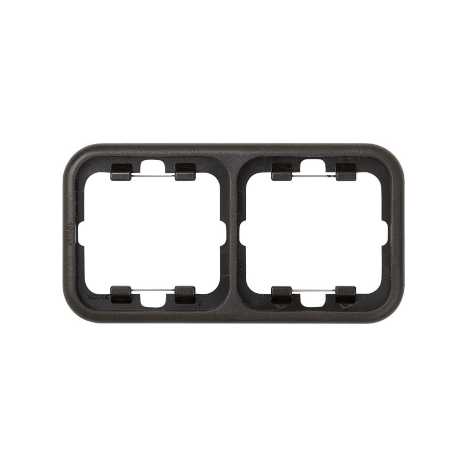 Thermoplastic frame for 2 elements brown Simon 31
