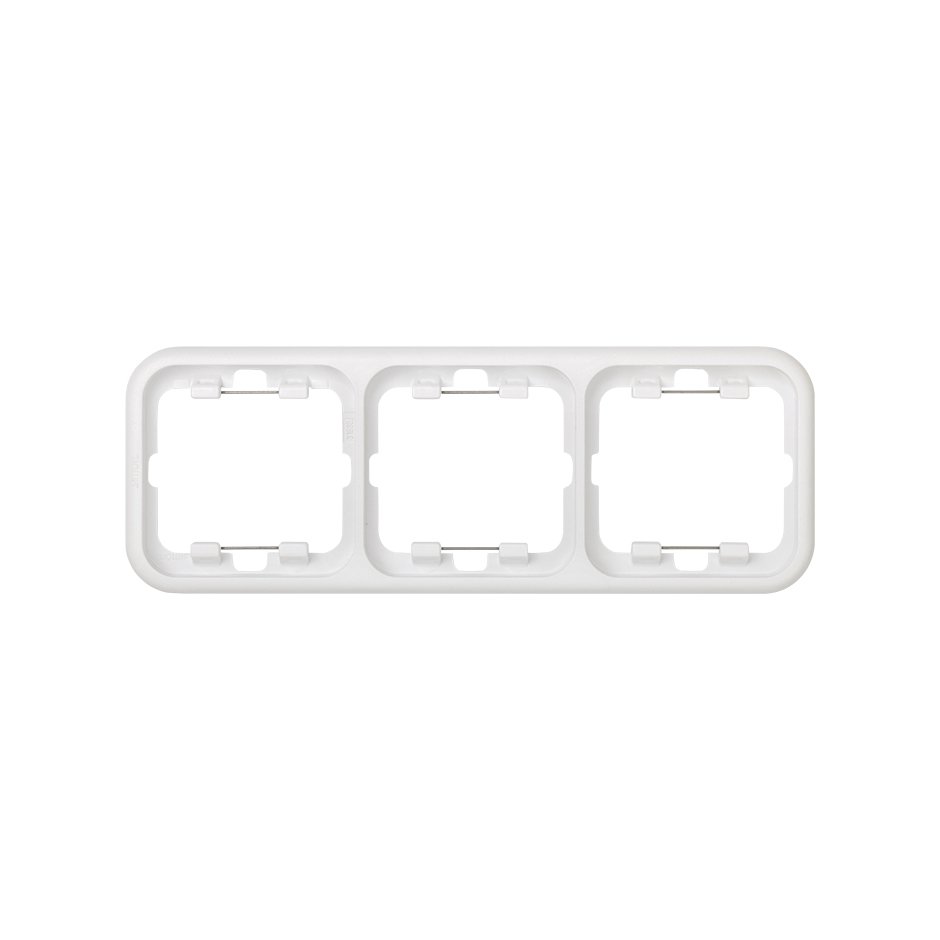 Thermoplastic frame for 3 elements white Simon 31