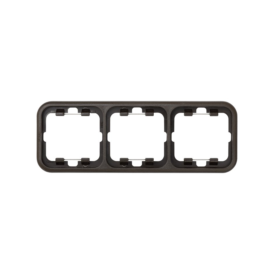 Thermoplastic frame for 3 elements brown Simon 31